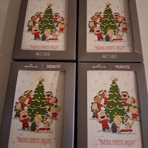 Hallmark Peanuts Holiday Cards with Red and Green Accents